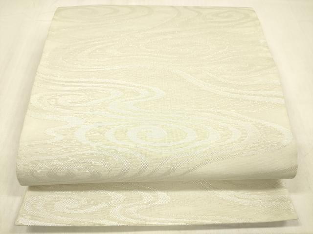 平和屋着物＊夏物 六通柄袋帯 流水文 銀糸 正絹 逸品 DABC8945cm