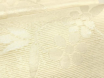 平和屋着物＊夏物 六通柄袋帯 草花文 銀糸 正絹 逸品 DABC8946cm