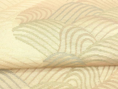 平和屋着物＊夏物 六通柄 本袋帯 流水文 金糸 正絹 逸品 DABC8951cm