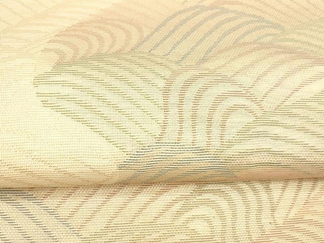 平和屋着物＊夏物 六通柄 本袋帯 流水文 金糸 正絹 逸品 DABC8951cm