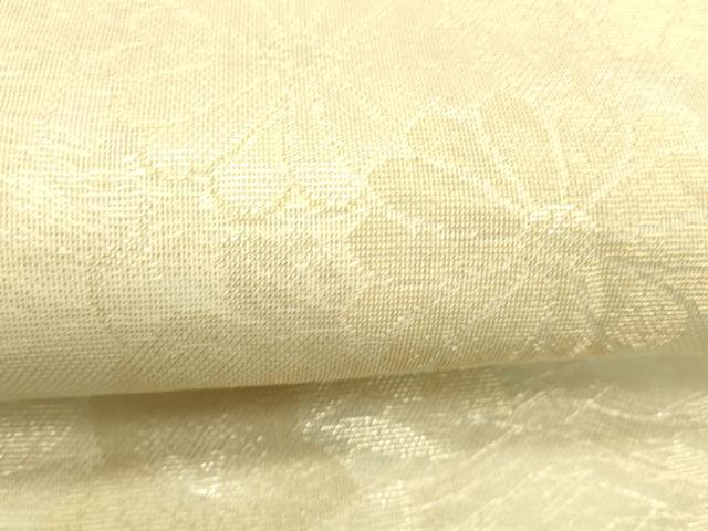 平和屋着物＊夏物 六通柄袋帯 雪輪草花文 金糸 正絹 逸品 DABC8954cm