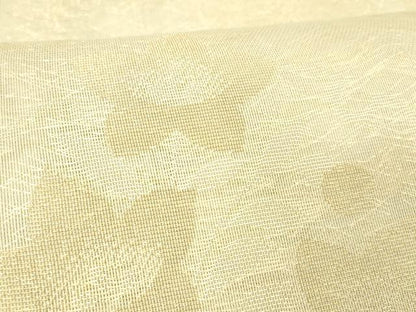 平和屋着物＊夏物 六通柄袋帯 雪輪草花文 金糸 正絹 逸品 DABC8954cm