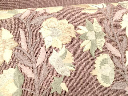 平和屋着物＊夏物 八寸名古屋帯 総刺繍 更紗花文 正絹 逸品 DABC8955cm