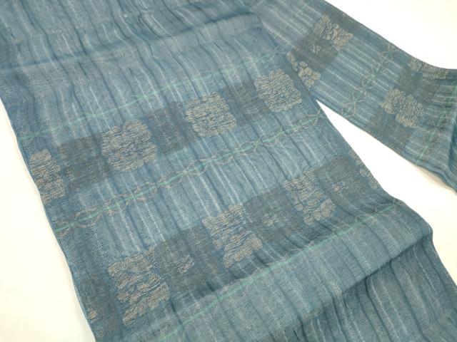 平和屋着物＊夏物 九寸名古屋帯 横段花文 金糸 正絹 逸品 DABC8960cm
