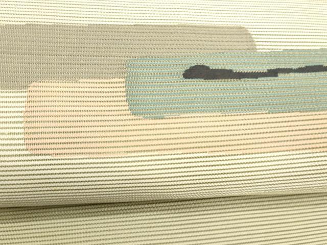 平和屋着物＊夏物 絽綴れ 八寸名古屋帯 横段文 正絹 逸品 DABC8962cm