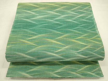 平和屋着物＊夏物 八寸名古屋帯 流水文 正絹 逸品 DABC8963cm