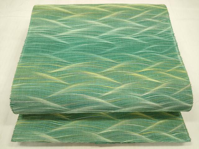 平和屋着物＊夏物 八寸名古屋帯 流水文 正絹 逸品 DABC8963cm