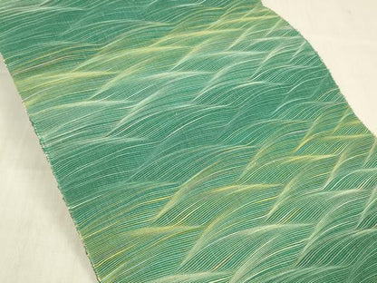 平和屋着物＊夏物 八寸名古屋帯 流水文 正絹 逸品 DABC8963cm