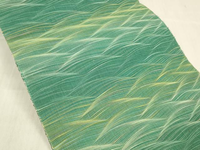 平和屋着物＊夏物 八寸名古屋帯 流水文 正絹 逸品 DABC8963cm