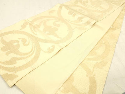 平和屋着物＊夏物 六通柄袋帯 唐草文 金糸 正絹 逸品 DABC8964cm