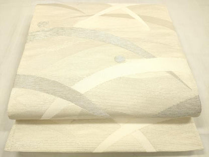 平和屋着物＊夏物 六通柄袋帯 露草文 銀糸 正絹 逸品 DABC8966cm