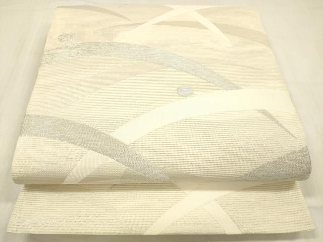 平和屋着物＊夏物 六通柄袋帯 露草文 銀糸 正絹 逸品 DABC8966cm