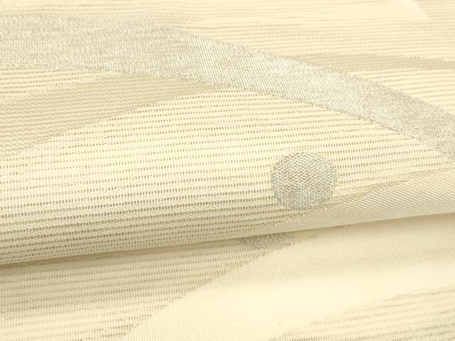 平和屋着物＊夏物 六通柄袋帯 露草文 銀糸 正絹 逸品 DABC8966cm