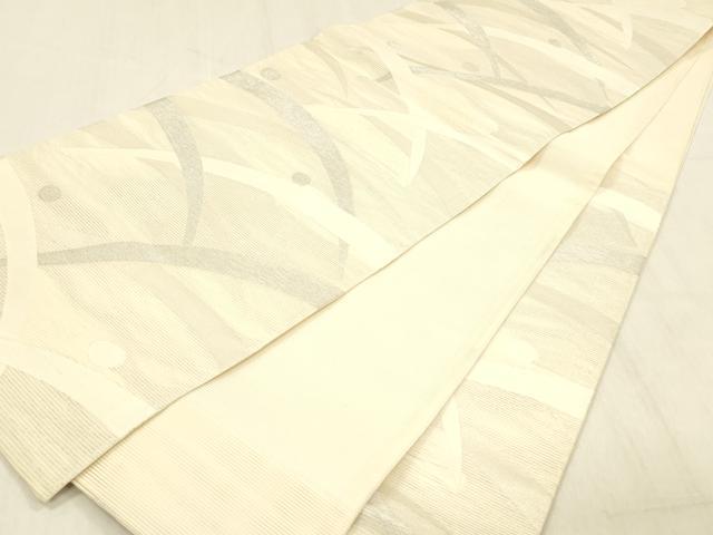 平和屋着物＊夏物 六通柄袋帯 露草文 銀糸 正絹 逸品 DABC8966cm