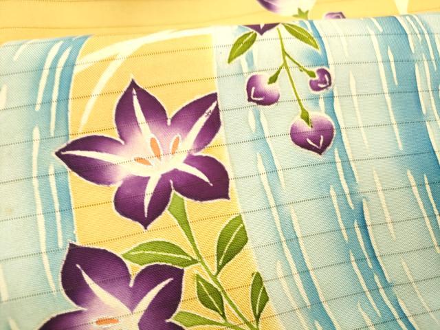 平和屋着物＊夏物 絽塩瀬 九寸名古屋帯 流水草花文 銀彩 正絹 逸品 DABC8975cm