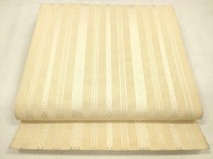 平和屋着物＊夏物 本場筑前博多織 八寸名古屋帯 紗献上 肌色 正絹 逸品 DABC8977cm