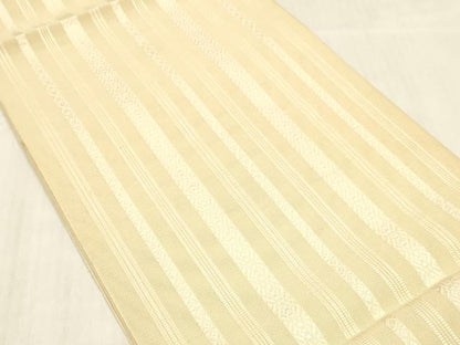 平和屋着物＊夏物 本場筑前博多織 八寸名古屋帯 紗献上 肌色 正絹 逸品 DABC8977cm