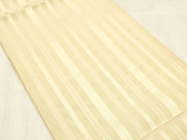 平和屋着物＊夏物 本場筑前博多織 八寸名古屋帯 紗献上 肌色 正絹 逸品 DABC8977cm