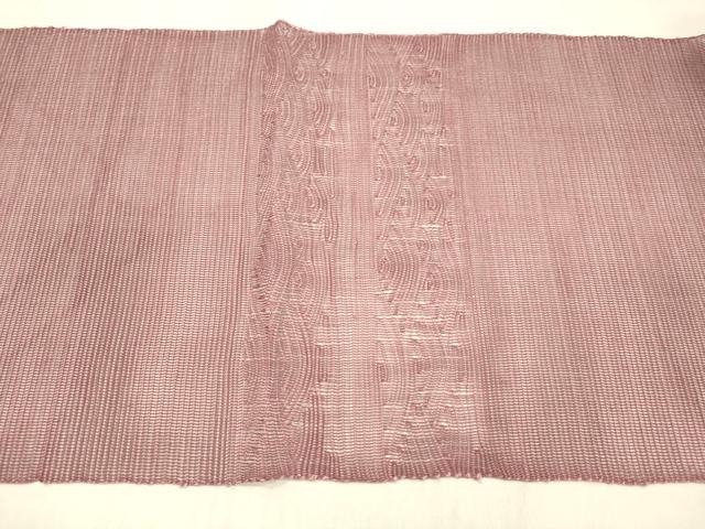 平和屋着物＊夏物 八寸名古屋帯 流水文 長春色 正絹 逸品 DABC8981cm
