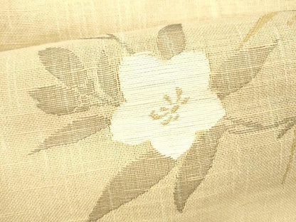 平和屋着物＊夏物 八寸名古屋帯 草花文 金糸 DABC8983cm
