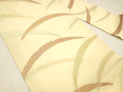 平和屋着物＊夏物 九寸名古屋帯 雪芝文 金銀糸 正絹 逸品 DABC8985cm