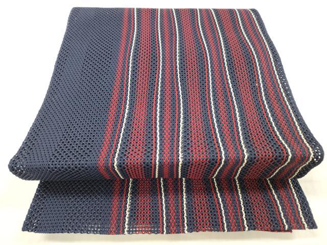 平和屋着物＊夏物 八寸名古屋帯 間道 正絹 逸品 DABC8986cm