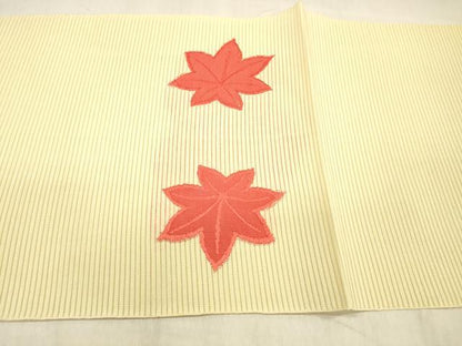 平和屋着物＊夏物 絽綴れ 八寸名古屋帯 竜田川 金銀糸 正絹 逸品 DABC8987cm