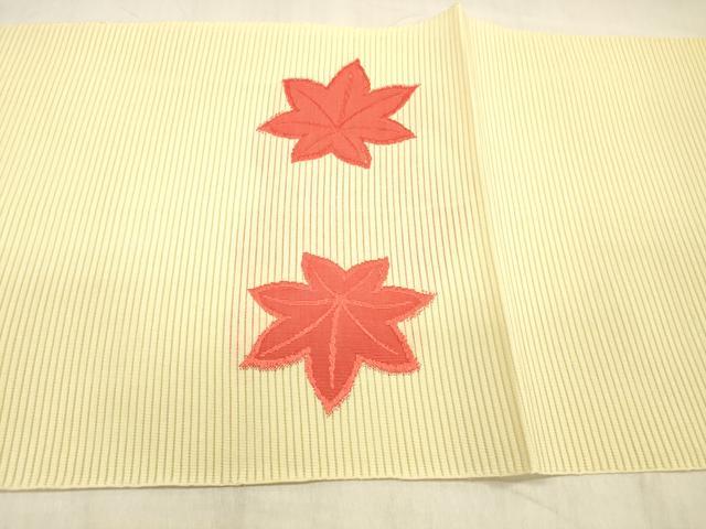 平和屋着物＊夏物 絽綴れ 八寸名古屋帯 竜田川 金銀糸 正絹 逸品 DABC8987cm