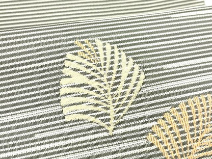 平和屋着物＊夏物　八寸名古屋帯　松葉文　銀糸　正絹　逸品　DABC8992cm