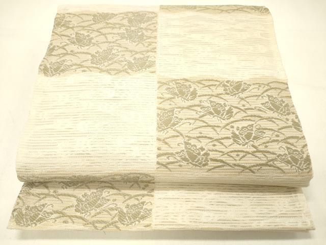 平和屋着物＊夏物 六通柄 京袋帯 流水舞蝶露芝文 銀糸 DABC8993cm