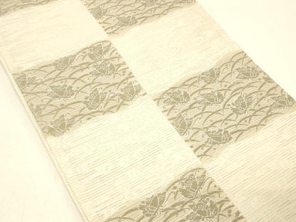平和屋着物＊夏物 六通柄 京袋帯 流水舞蝶露芝文 銀糸 DABC8993cm