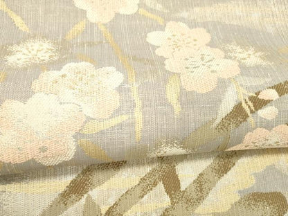 平和屋着物＊夏物 太鼓柄袋帯 流水渡橋枝桜 金銀糸 正絹 逸品 DABC8996cm