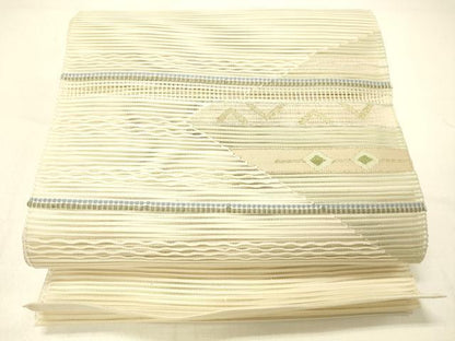 平和屋着物＊夏物 絽綴れ 八寸名古屋帯 抽象文様 金銀糸 正絹 逸品 DABC8997cm