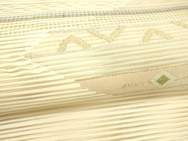 平和屋着物＊夏物 絽綴れ 八寸名古屋帯 抽象文様 金銀糸 正絹 逸品 DABC8997cm