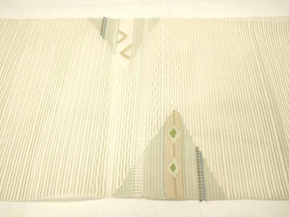平和屋着物＊夏物 絽綴れ 八寸名古屋帯 抽象文様 金銀糸 正絹 逸品 DABC8997cm