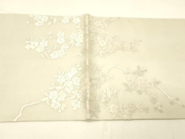 平和屋着物＊夏物 中国三大刺繍 相良刺繍 総刺繍 袋帯 枝桜 金糸 正絹 逸品 DABC8999cm