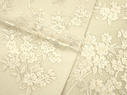 平和屋着物＊夏物 中国三大刺繍 相良刺繍 総刺繍 袋帯 枝桜 金糸 正絹 逸品 DABC8999cm