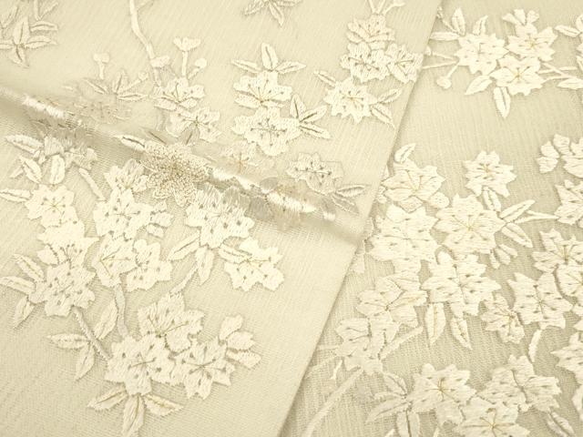 平和屋着物＊夏物 中国三大刺繍 相良刺繍 総刺繍 袋帯 枝桜 金糸 正絹 逸品 DABC8999cm
