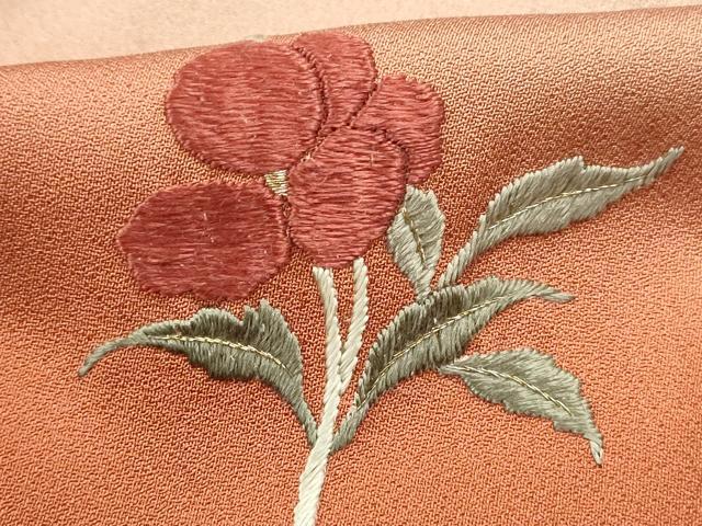平和屋着物■訪問着 総刺繍 草花文 暈し染め 金糸 正絹 逸品 DABC9001qa