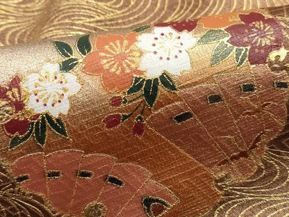平和屋着物■訪問着 雪輪花文 暈し染め 金彩 正絹 逸品 DABC9007qa