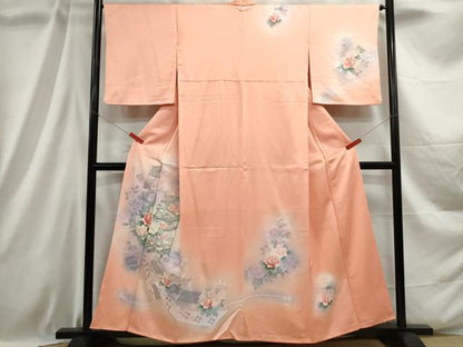 平和屋着物■訪問着 貝桶花文 暈し染め 正絹 逸品 DABC9015qa