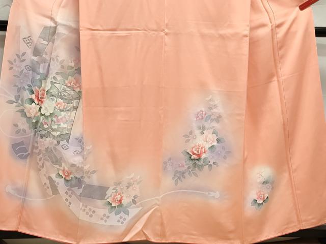 平和屋着物■訪問着 貝桶花文 暈し染め 正絹 逸品 DABC9015qa