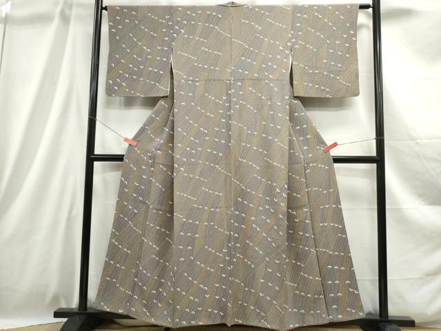 平和屋着物■上質な小紋 孔雀羽文 正絹 逸品 DABC9024qa