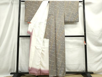 平和屋着物■上質な小紋 孔雀羽文 正絹 逸品 DABC9024qa