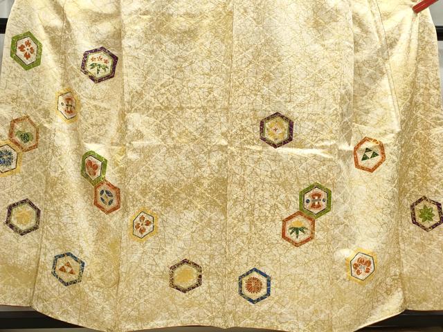 平和屋着物■訪問着 亀甲花文 金彩 正絹 逸品 DABC9034qa