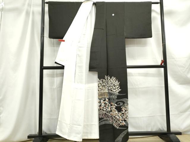 平和屋着物■豪華黒留袖　作家物　松竹梅　金彩　正絹　逸品　DABC9045qa