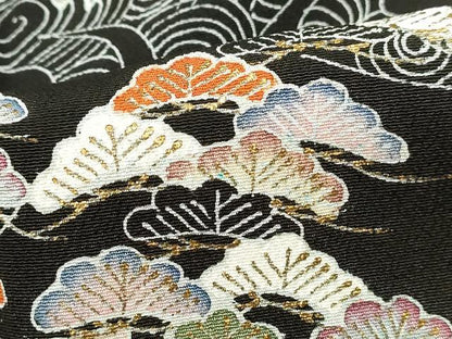 平和屋着物■豪華黒留袖　作家物　松竹梅　金彩　正絹　逸品　DABC9045qa