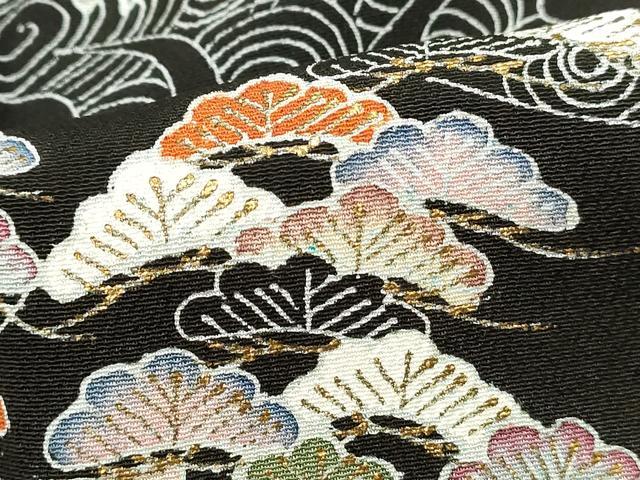 平和屋着物■豪華黒留袖　作家物　松竹梅　金彩　正絹　逸品　DABC9045qa