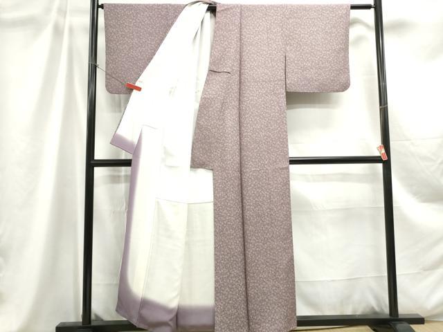 平和屋着物■上質な小紋 唐草花文 正絹 逸品 DABC9054qa