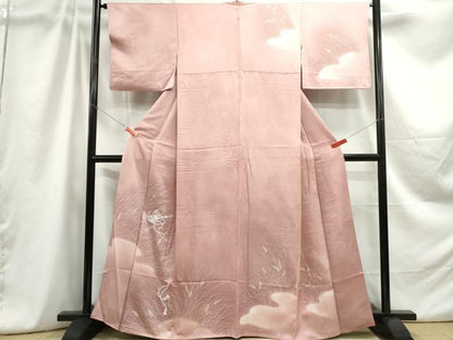 平和屋着物■訪問着 刺繍 横笛 霞文 暈し染め 金彩 正絹 逸品 DABC9064qa